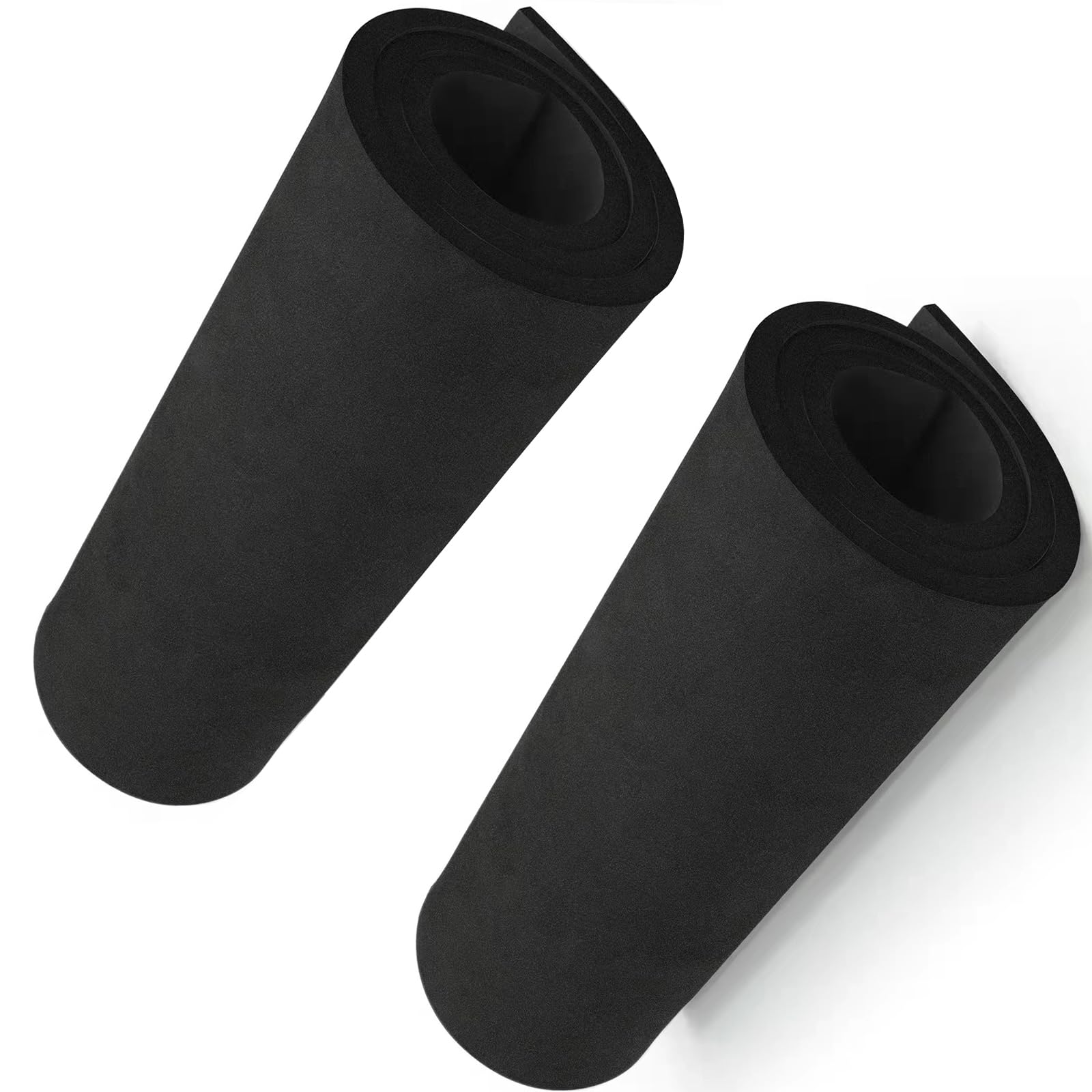 MEARCOOH 2-Pack 6mm EVA Foam, Black EVA Foam Cosplay, Premium EVA Foam Sheets, 13.9" x 49" High Density 86kg/m3 EVA Foam Roll for Cosplay Costume, Crafts, DIY Projects