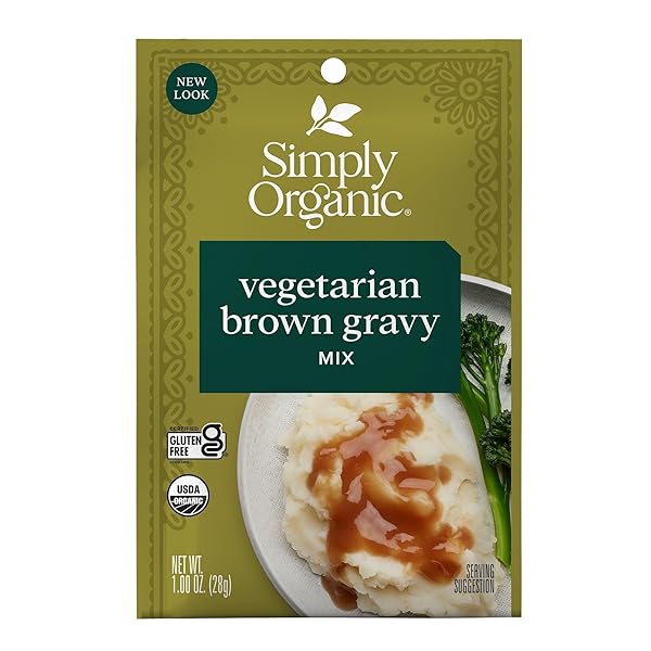 SIMPLY ORGANIC BROWN GRAVY MIX, VEGETARIAN, 1 OUNCE