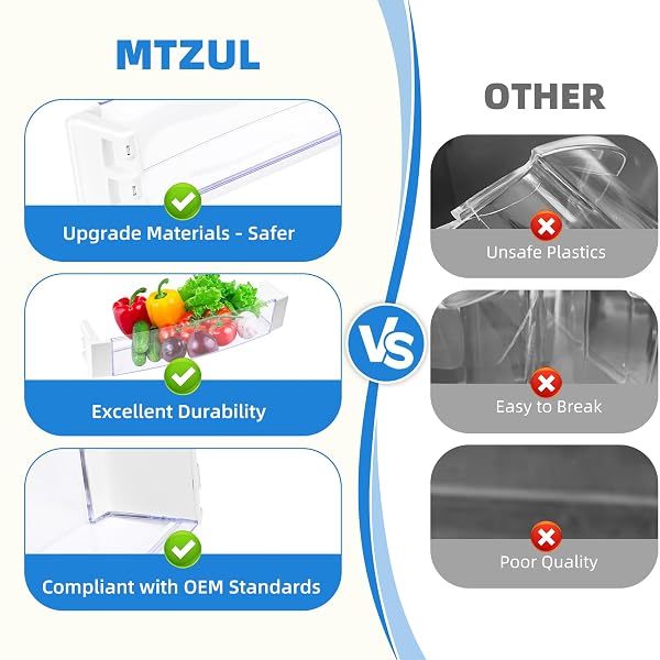 WR71X25602 REFRIGERATOR DOOR SHELF BIN COMPATIBLE WITH GE REFRIGERATOR PARTS SHELF, WR71X25602 DOOR BIN REPLACE PARTS WR71X10410 PS11721935 AP5985814 FRIDGE LEFT DOOR BIN