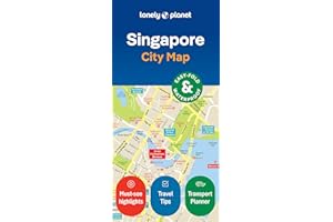 Lonely Planet Singapore City Map 2 2nd Ed.: Durable, Waterproof, Easy-Fold Planning Map with Attractions & Walking Tours
