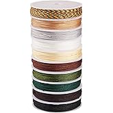 Beadthoven 10 Colors 0.8mm Nylon String for Bracelets, Vintage Christmas Color Braided Nylon Beading Thread Set Chinese Knotting Cords for Jewelry Making DIY Ornaments Macrame Crafts Kumihimo