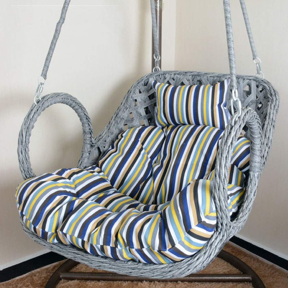 Amazon Com Dulplay Hanging Swing Chair For Indoor Outdoor Home Patio Deck Garden Reading Leisure Non Slip Seat Cushioning H 100x85cm 39x33inch Home Kitchen