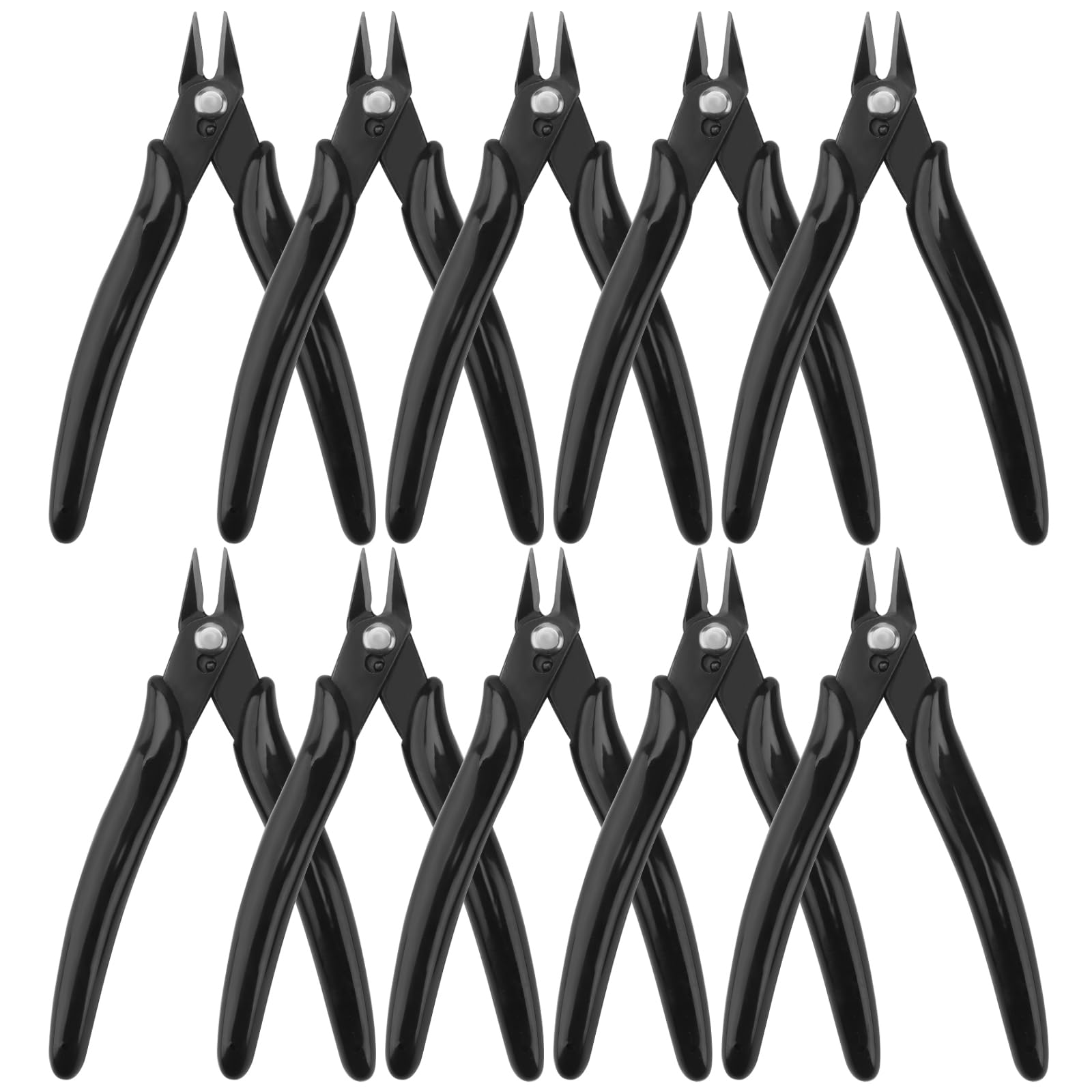 MOUYAT 10 Pcs Small Wire Cutter, 170 Wire Cutter with Soft Grip, 5 Inch Small Flush Cutters, Precision Cable Cutters Pliers for DIY Craft and Jewellery Making