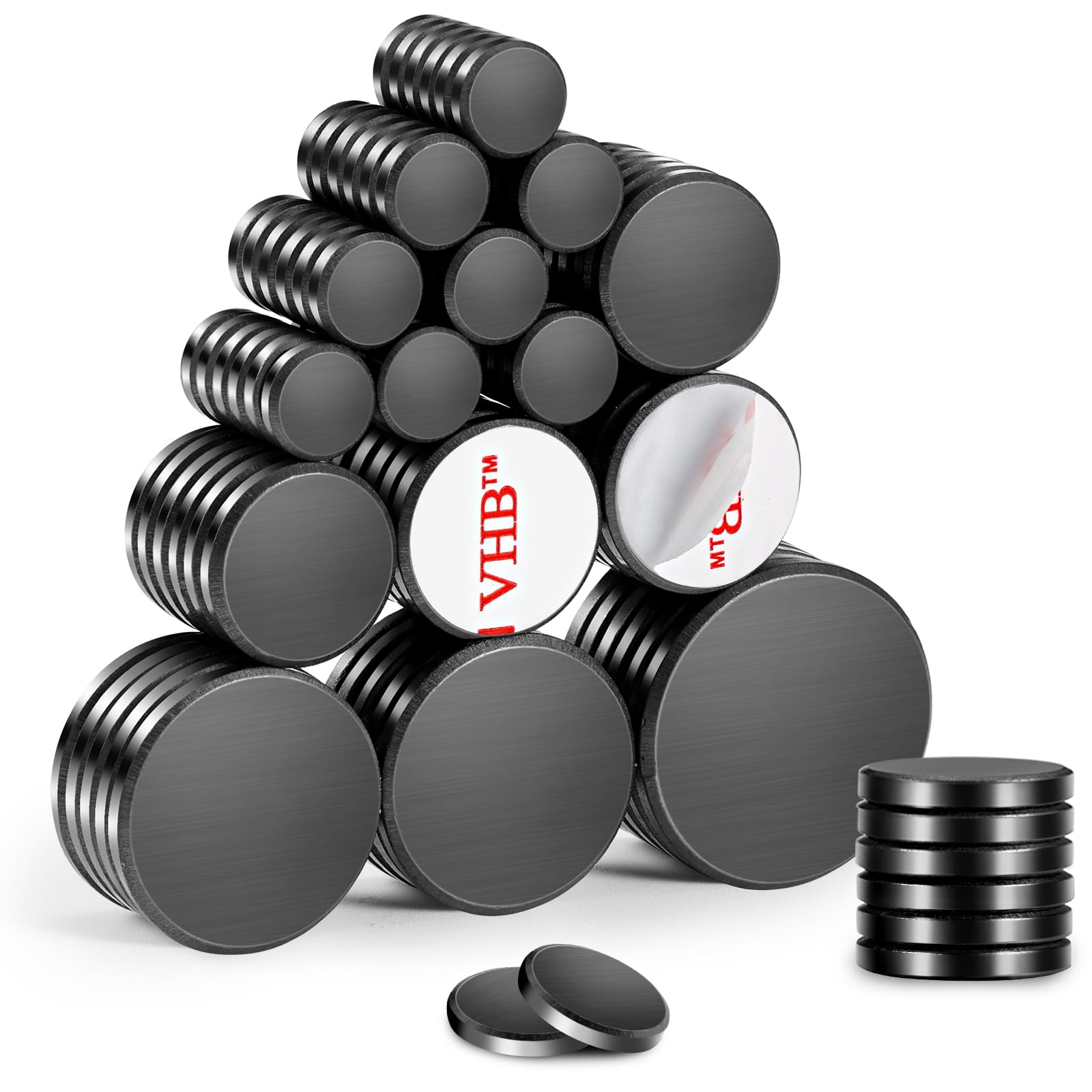 Photo 1 of 100 Pack 6 Sizes Craft Magnets Ceramic Round Magnet Disc for Refrigerator Button DIY Cup Magnet Craft Hobbies, Science Projects & School Crafts