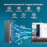 YuanLey 16 Port PoE Switch with 2 Gig Uplink 1 SFP 250W 802.3af/at view 3