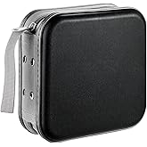 LIOVODE DVD Case, 48 Capacity CD Case Media Storage Holder Wallet Disc Collection Hard Plastic Booklet Organizer for Car (Bla