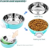 nuoshen 2 Pcs Pet Crate Bowls 2-in-1 Hanging Water Bowls 11cm view 3