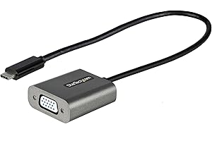 StarTech.com USB C to VGA Adapter - 1080p USB Type C to VGA Display/Monitor Video Converter, USB-C Dongle, Thunderbolt 3 Comp