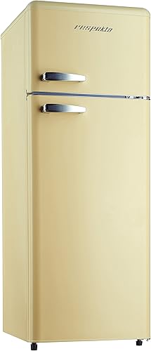 respekta frigorifico retro combinacion de nevera y congelador 146 kg color crema brillante a