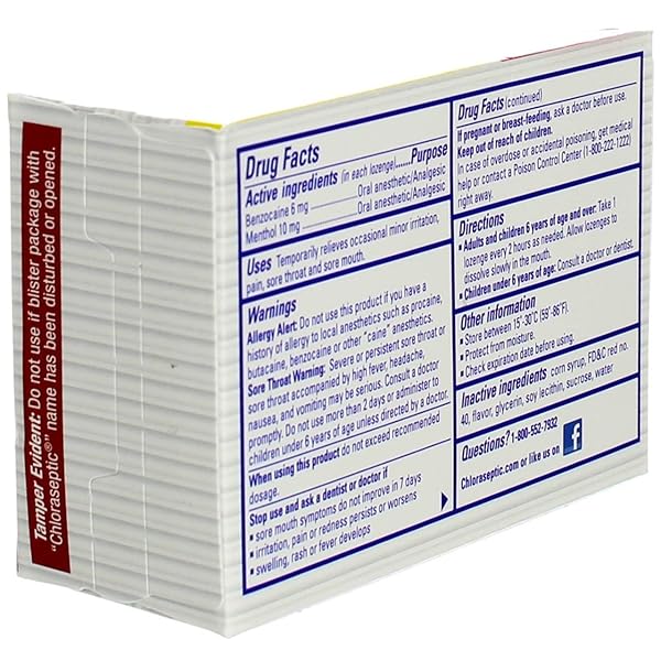 CHLORASEPTIC SORE THROAT LOZENGES, CHERRY, 18 CT