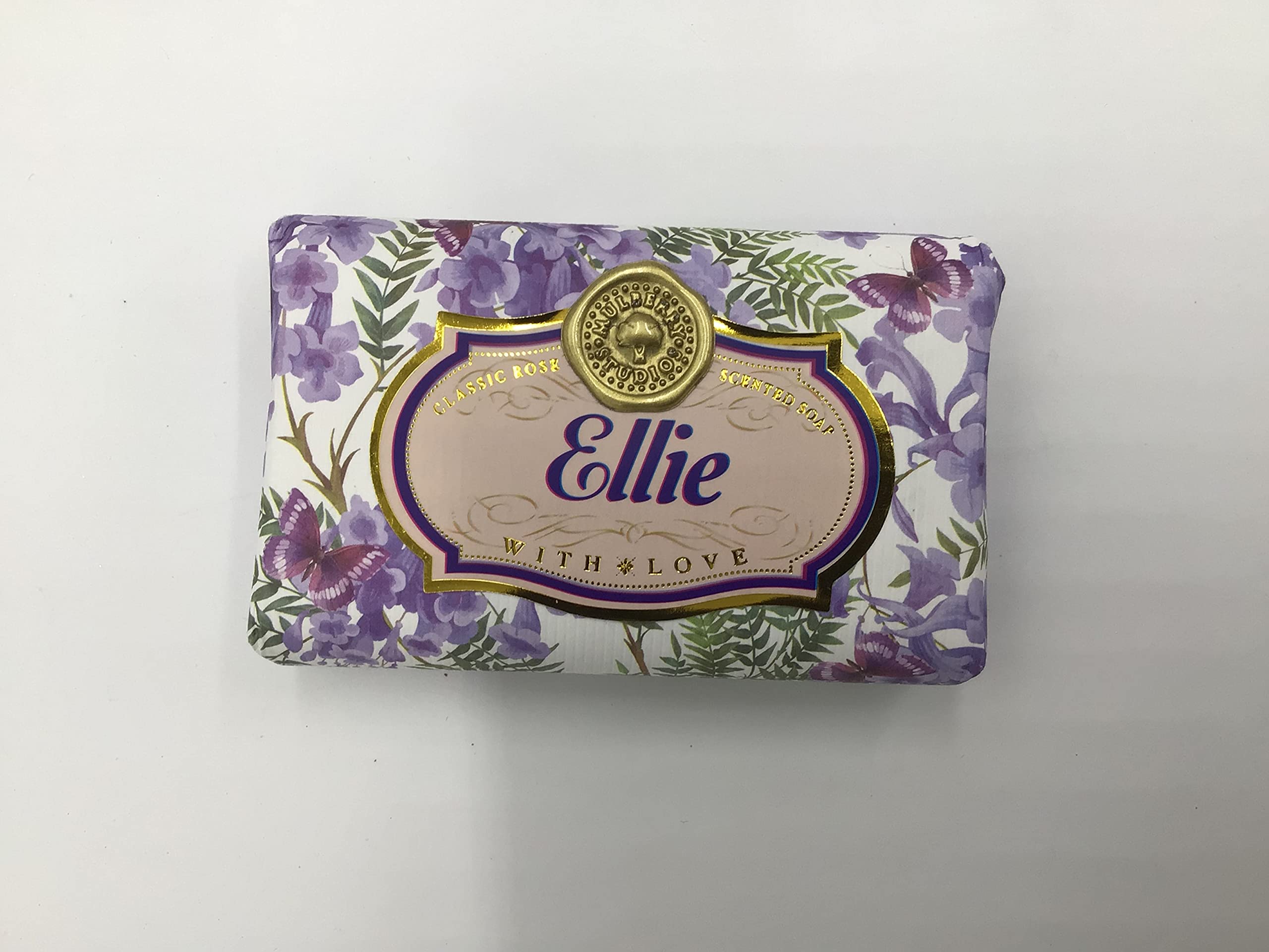Ellie - Gift Soap Bar For Her Birthday Rose Scent Mum Grandmother Cleanser Lather Present Girl