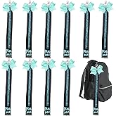Alunsito 10 Pack Cheerleading Bow Pin Me Ribbon Keychain Cheer Pin Strap for Teen Girls Cheerleading Sports Accessory