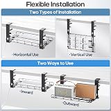 KDD Desk Cable Management Tray Clamp Mount Adjustable 5.3"-8.07" Width No Drill view 5