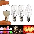 Extrabloom LED Himalayan Salt Lamps Auto Color Changing RGB Replacement Bulb Plus 3 Common Incandescent Bulbs for Kinds of Kids Night Light (4 Pack (1LED+3 Incandescent))