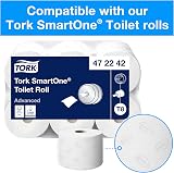Tork SmartOne Toilet Roll Dispenser White T8 High Capacity Elevation view 3