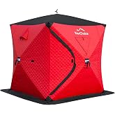 Your Choice Pop Up Ice Fishing Shelter 3-4 Person Insulated Tent | Function Upgrades Windproof and Warm Ice Shanty Fishing Gear and Equipment