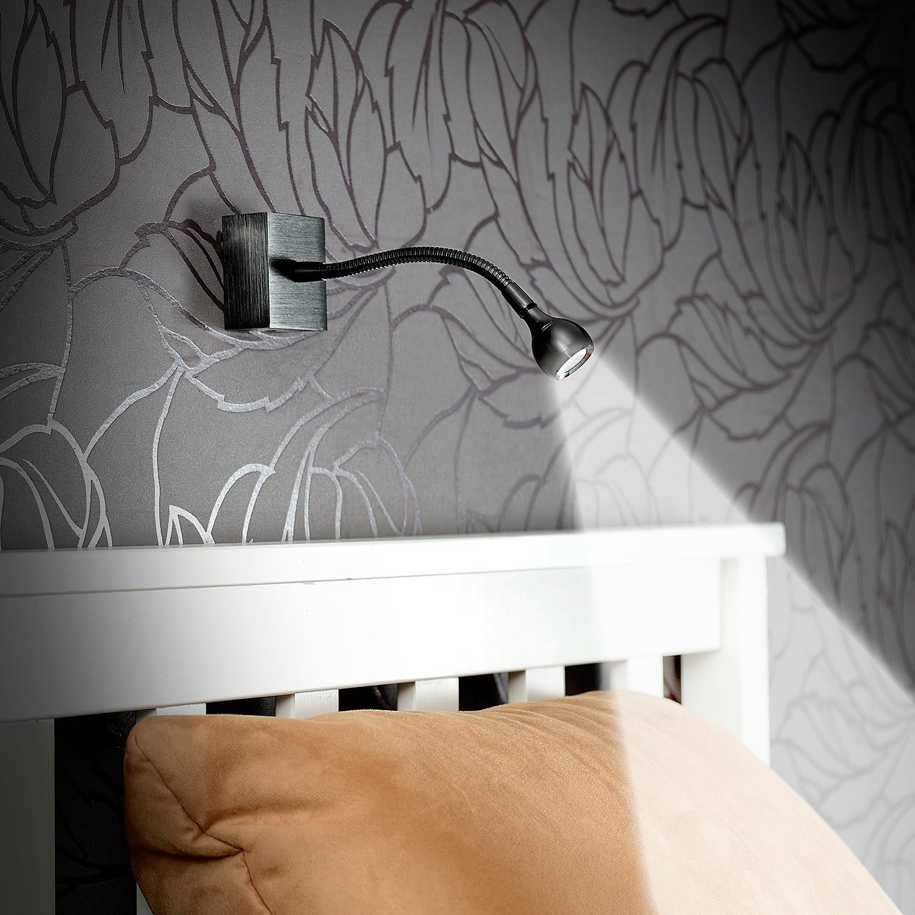 warmweiß Wandmontage LED Leselampe 1 W Lunartec Leseleuchte: LED-Bett