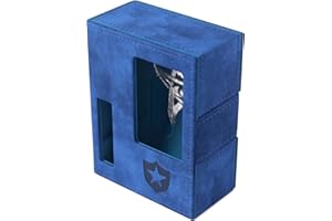 Gamegenic Arkham Horror Investigator Deck Tome - Premium Deck Box for Arkham Horror: The Card Game, Holds a Full Investigator Deck, Guardian - Blue Color, Made