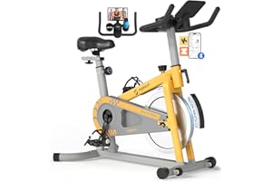 EYESUN Exercise Bikes for Home,Indoor Cycling Bike with Adjustable Friction,Brake Pad Resistance Silent Belt Drive,330lbs Weight Capacity &Upgraded Version Seat for Home Cardio&Weight Loss