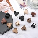Lolalet Pack of 12 Small Hair Clips Claws Mini Clips Matte Acrylic Style C view 2