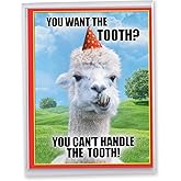 NobleWorks - Big Funny Birthday Greeting Card 8.5 x 11 Inch with Envelope (1 Pack) Large Jumbo Bday The Tooth J9360BDG