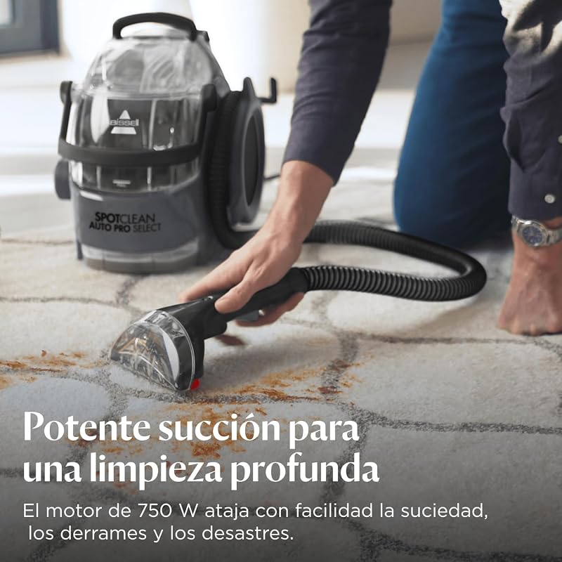 SpotClean Auto Pro Select, limpador portátil de 750W, limpador de estofos para remover derrames e sujidade de animais, limpador de manchas de carpete para estofos, 2,8 L, 3730N