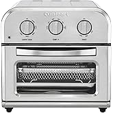Cuisinart TOA-26 Compact Airfryer Toaster Oven, 1800-Watt Motor with 6-in-1 Functions and Wide Temperature Range, Air Fryer, 