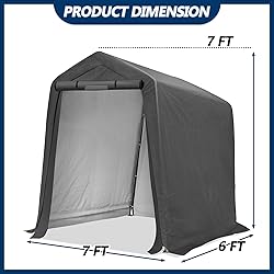 COVERONICS 6' x 7' Outdoor Storage Shed - Heavy