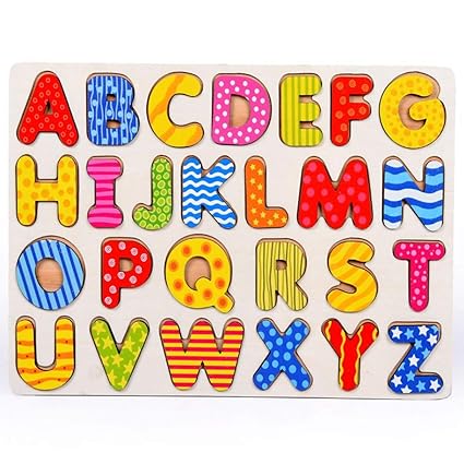sibina Classic Wooden Hand Grab Puzzle Digital Alphabet Puzzle Toy Boy Girl Early Childhood Young Children Intelligence Toy( 02)
