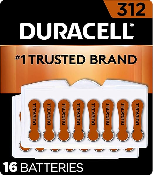 Duracell Hearing Aid Batteries Size 312 (brown) long lasting