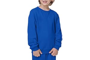 UNACOO Sweatshirt Kids Crewneck Long Sleeve Fleece Sweatshirt Pullover Cotton Tops for Boys or Girls (Age 3-12 Years)