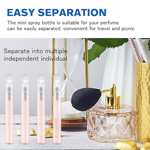 Mini Spray Bottle, Clear Plastic Empty Sample Containers, Fine