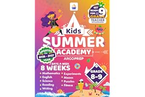 Kids Summer Academy by ArgoPrep - Grades 8-9: 8 Weeks of Math, Reading, Science, Writing, Logic, Fitness and Yoga | Online Ac
