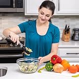 JOYQ 9 Inch Kitchen Tongs Silicone Grip Stainless Steel Padlock BBQ Cooking Food view 5