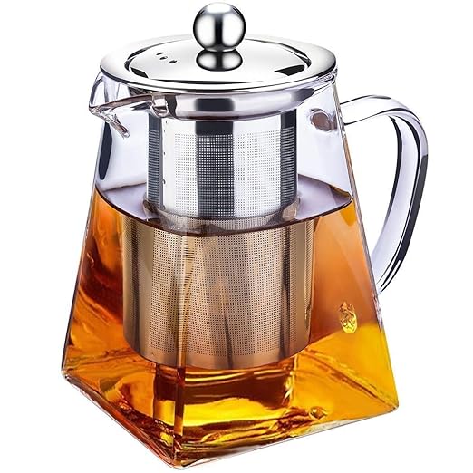 MSF Hervidores Teteras de Vidrio, 750 ml en Forma Cuadrada ...