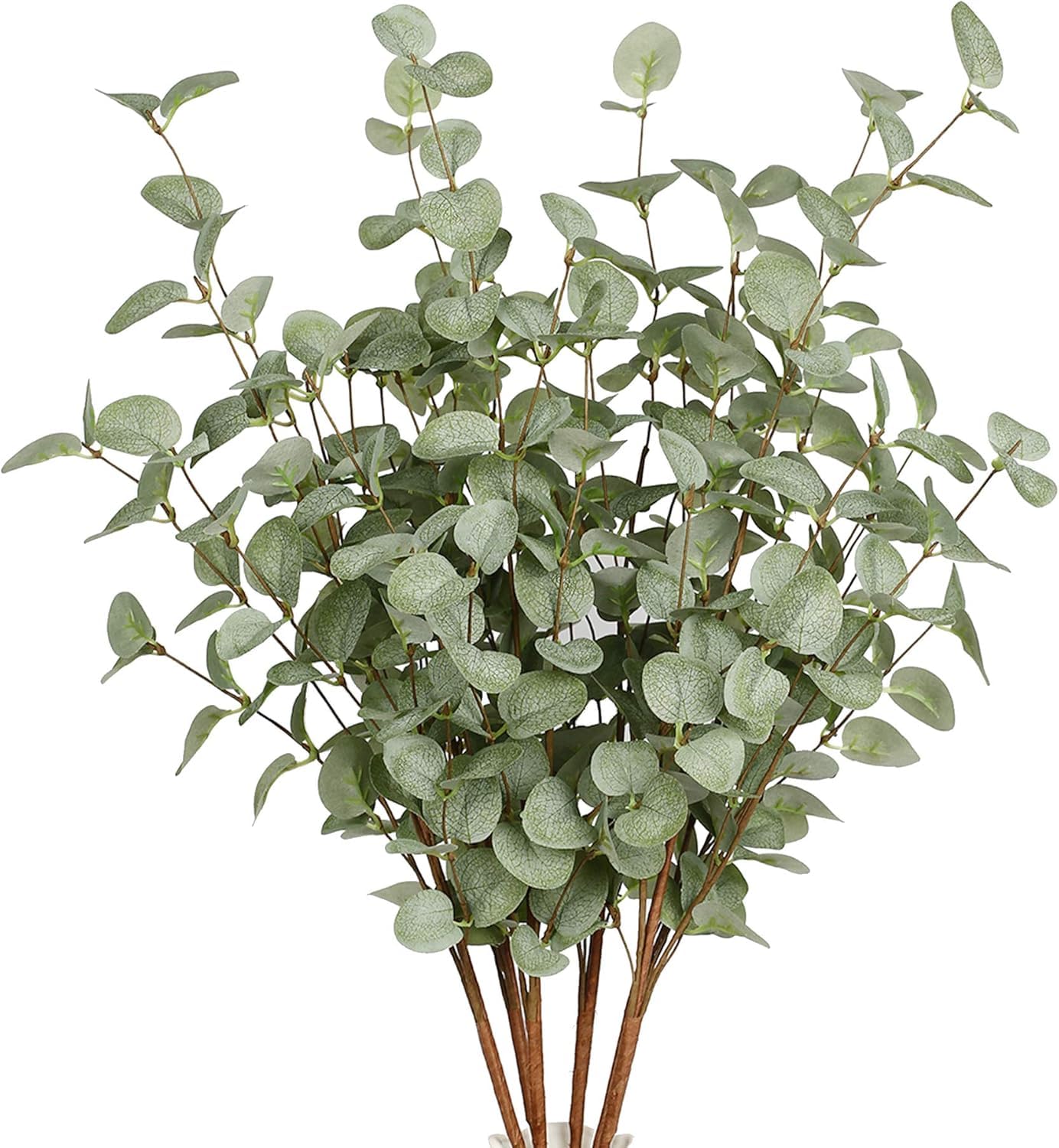 Photo 1 of VGIA 12 Pcs 27" Eucalyptus Stems Greenery Stems Eucalyptus Leaf Spray in Green Silk Plastic Plants Floral Artificial Plants for Home Party Wedding Decoration