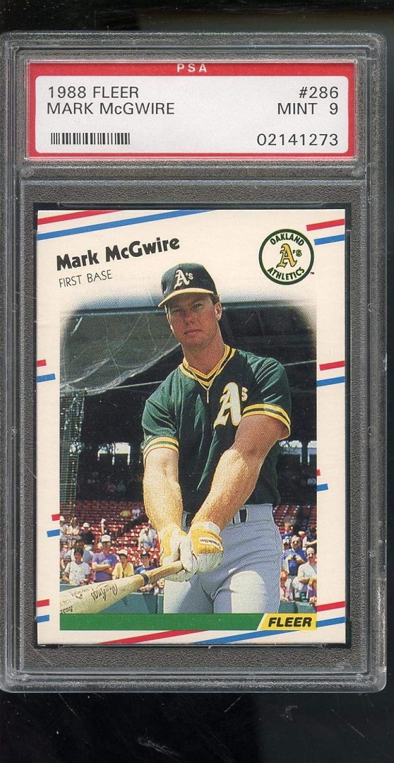 1988 Fleer Mark McGwire 286 PSA 9 Graded Baseball Card