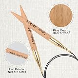 KnitPro Basix Beech Fixed Circular Needles 32" 80cm 7.00mm view 2