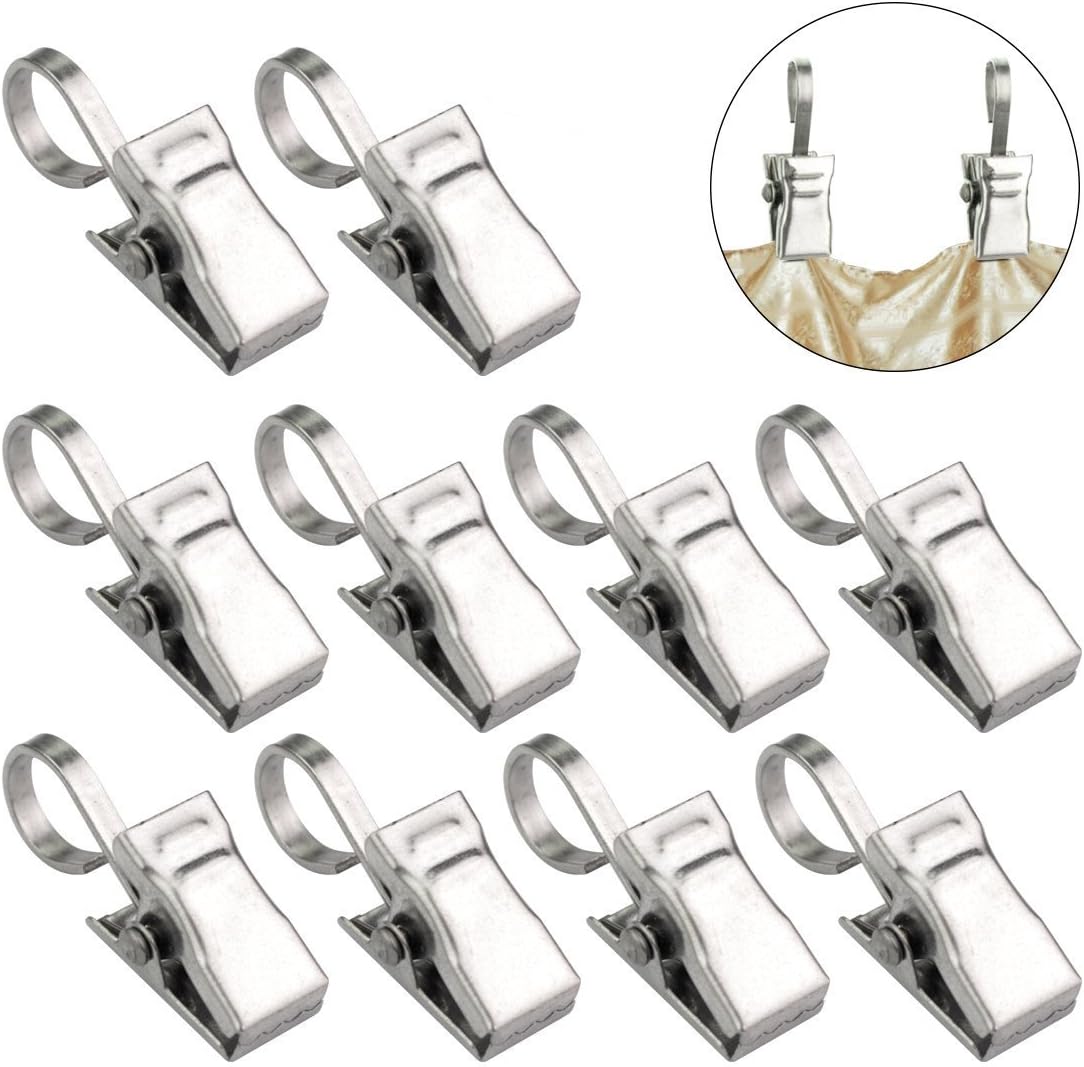 30pcs Shower Curtain Clip Hook, Jmkcoz Stainless Steel Clips Shower