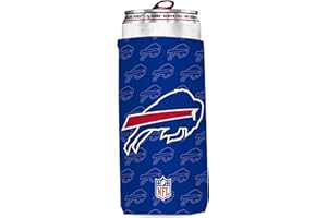 Bud Light & NFL Licensed Premium Insulated Neoprene Slim Can Koozy Cover/Cooler Sleeve - Easy On Gameday Foldable Beverage Apparel for 12 Ounce Seltzer Cans, 2 Pack: 2 Sided Design