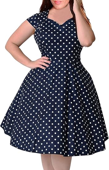 polka dot dress 1950s style