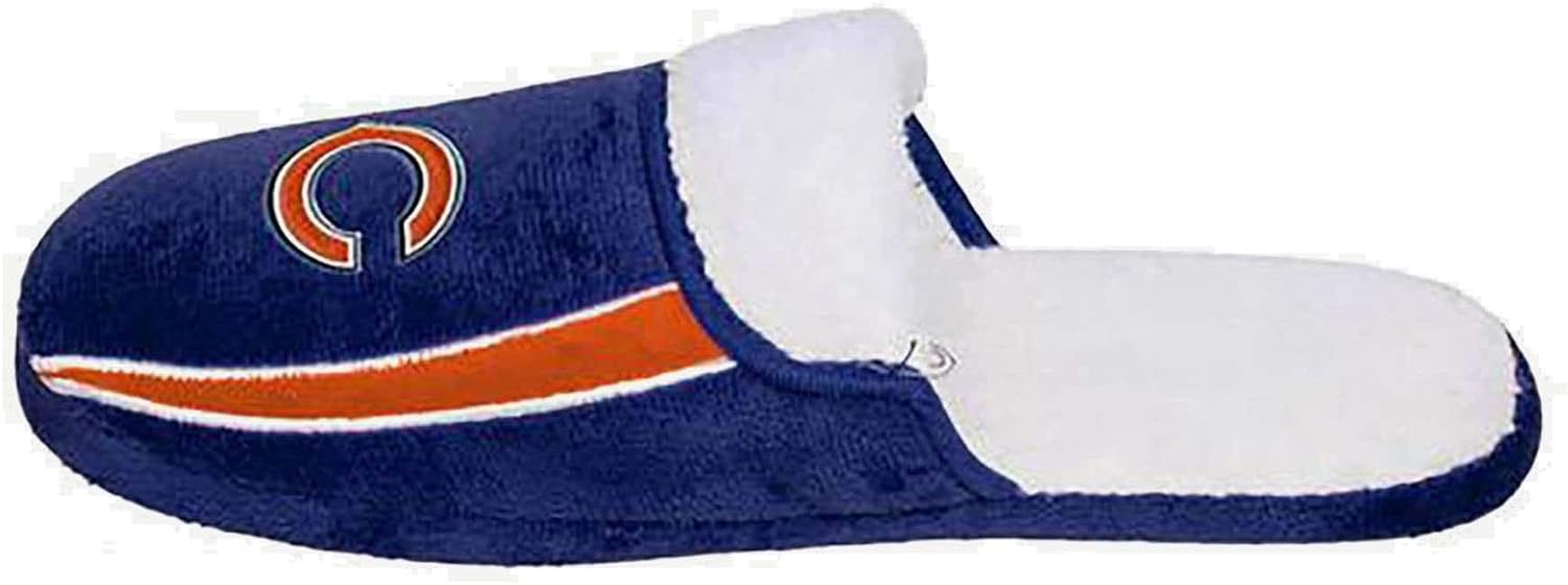 FOCO NFL mens Team Logo Sherpa Slippers : Clothing