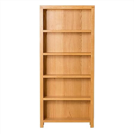 Roseland Furniture Abbey Light Oak Large Bookcase Tall Contemporary Solid Wood Bookshelf With 5 Shelves For Living Room Or Office Fully Assembled 180 X 80 X 22 5 Cm Amazon Co Uk Kitchen Home