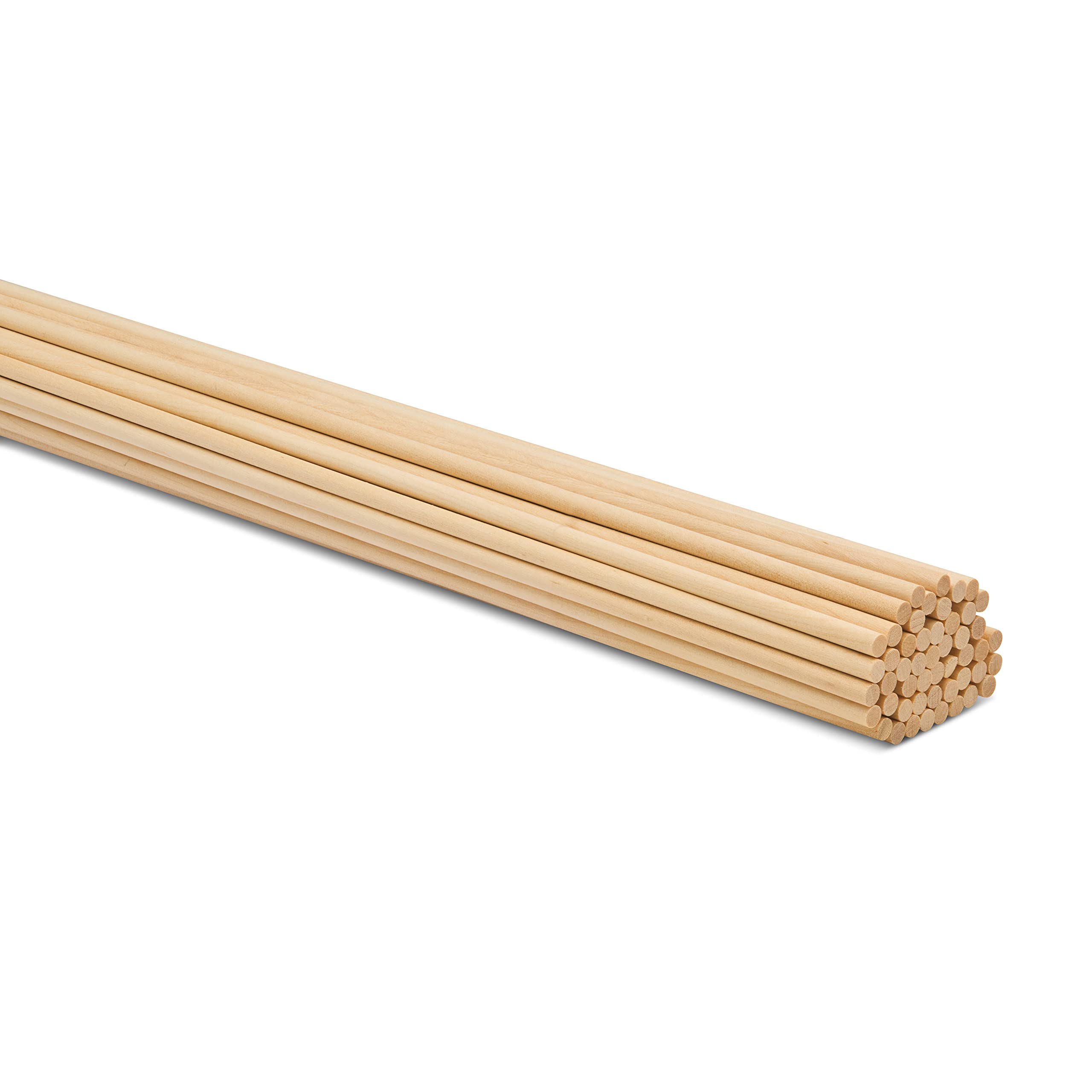 Dowel Rods Wood Sticks Wooden Dowel Rods 3/16 x 24 Inch Unfinished Hardwood Sticks for Crafts and DIY'ers 50 Pieces by Woodpeckers — image 1