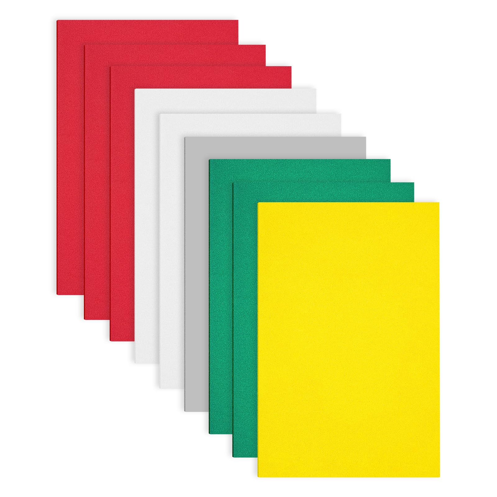 Jtnohx Eva Foam Sheets, 17.78×28.7cm Craft Foam Board, 9 Pcs Colour Eva for Crafts, Thin DIY Material for Art and Scrapbooking(Christmas Colour Series)