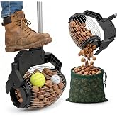 PASAMIC 1.8 Gal Nut Gatherer Roller for Walnuts, No-Bend Picker Upper | Gatherer with Foot-Operated Door for 1.2"-2.6" Big Acorns, Pecans, Walnuts, Hickory Nuts