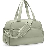 Gym Bag for Women, Travel Duffle Bags with Wet Pocket, Lightweight Carry on Bag Overnight Weekender Duffel Bag, Water Resistant (Light Green)