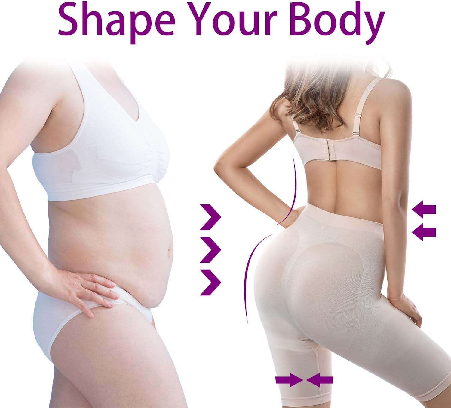 MD Womens Shapewear Inner Thigh Body 