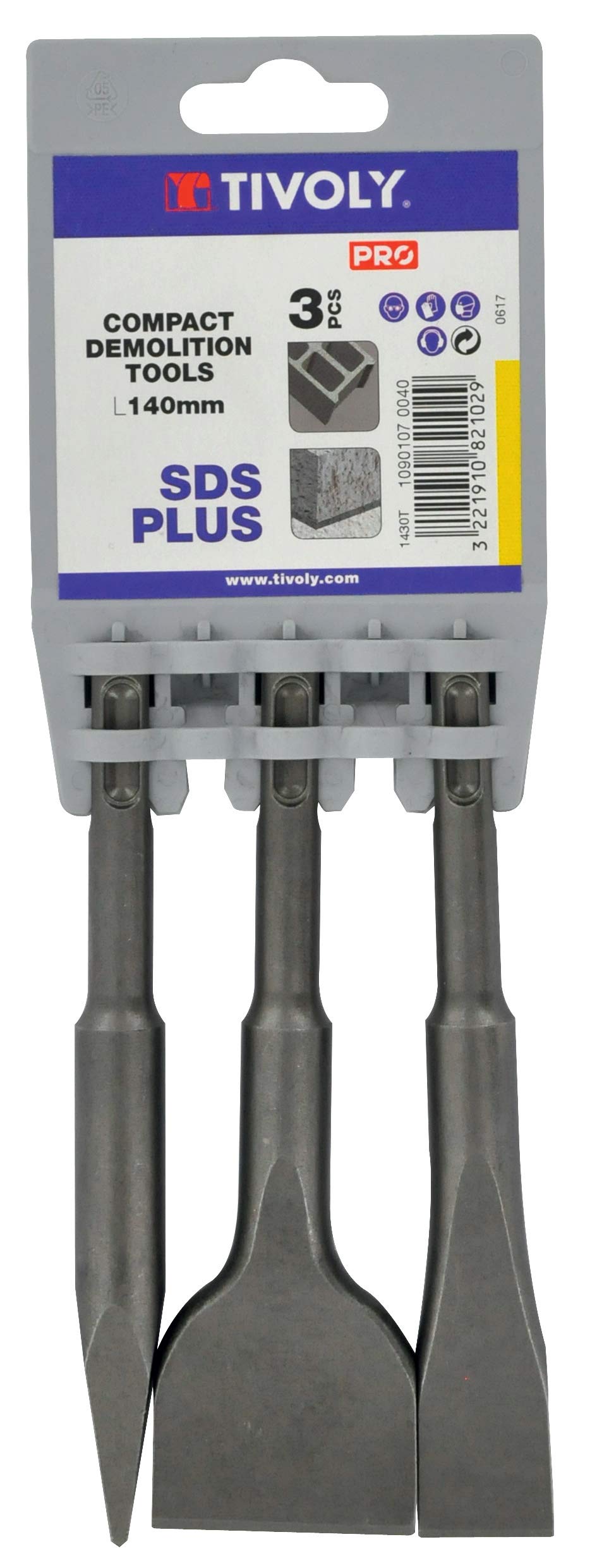 Tivoly 10901070040 KOMPACT SDS Spike and Chisel Kit