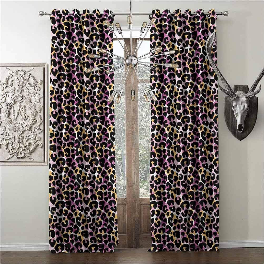 Decor Room Darkening window curtains, Leopard Print, curtain with pattern, Abstract Wild Exotic